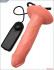 Универсальный телесный страпон с мини-вагиной и вибрацией - 19,5 см.