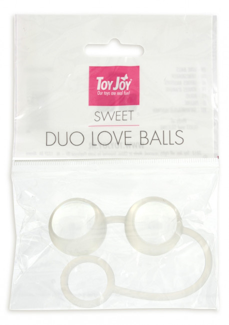 Стеклянные вагинальные шарики Duo Love Dalls на силиконовой сцепке