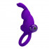 Фиолетовое эрекционное кольцо с выступом-зайчиком для стимуляции клитора