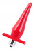 Красная водонепроницаемая вибровтулка Black&Red - 12,7 см.