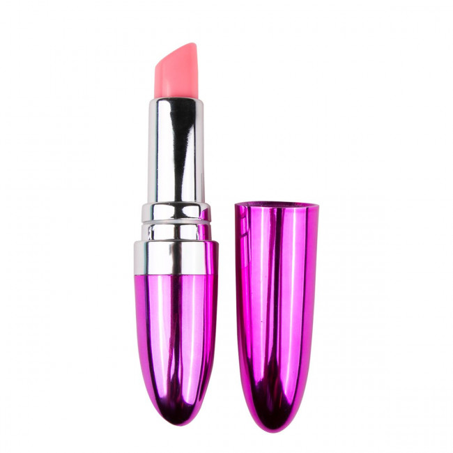 Розовый миниатюрный вибратор в форме помады Lipstick