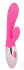 Розовый вибромассажер с отростком с 10 режимами вибрации