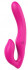 Ярко-розовый безремневой страпон REMOTE DOUBLE DIPPER - 22 см.
