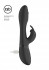 Черный вибромассажер-кролик Mira - 21,5 см.