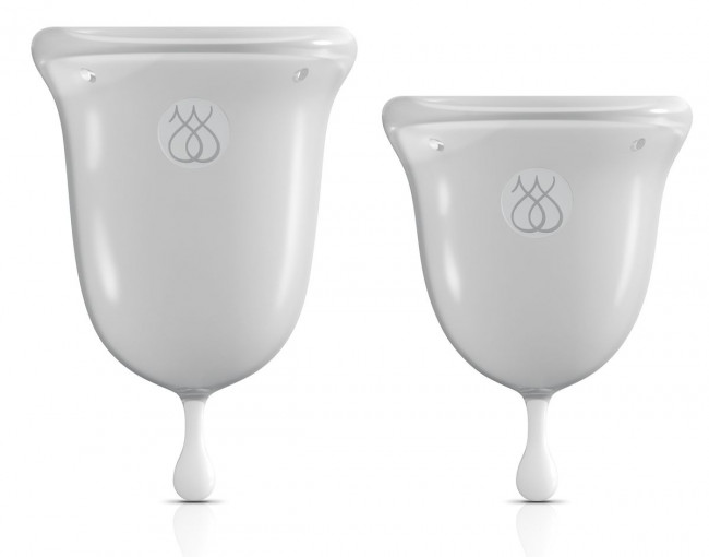 Набор из 2 прозрачных менструальных чаш Intimate Care Menstrual Cups