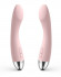 Нежно-розовый изогнутый вибратор Amy - 17 см.