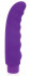 Фиолетовый изогнутый ребристый вибромассажер - 15 см.